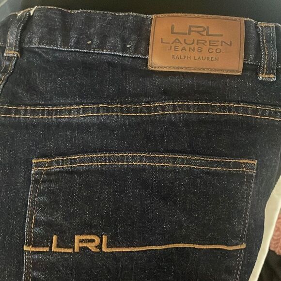 Lauren Ralph Lauren Dark Wash Classic Straight Ankle Jeans sz 14 - Picture 10 of 10